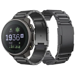 Titanium Metal 22mm Strap For Suunto Vertical Watch Band Folding buckle Watchband Bracelet Accessories, Black/Silver/Dark gray