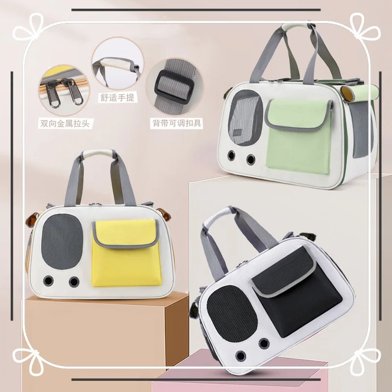 

New Double Shoulder Cat Bag Portable Large Capacity Foldable Crossbody Pet Carrier For Outdoor Travel With Your Cat