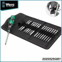 WERA 05059295001 KK 60 Kraftform 17PCS Screwdriver & Bit Set - Bitholding, with Tool Pouch Hand Tools
