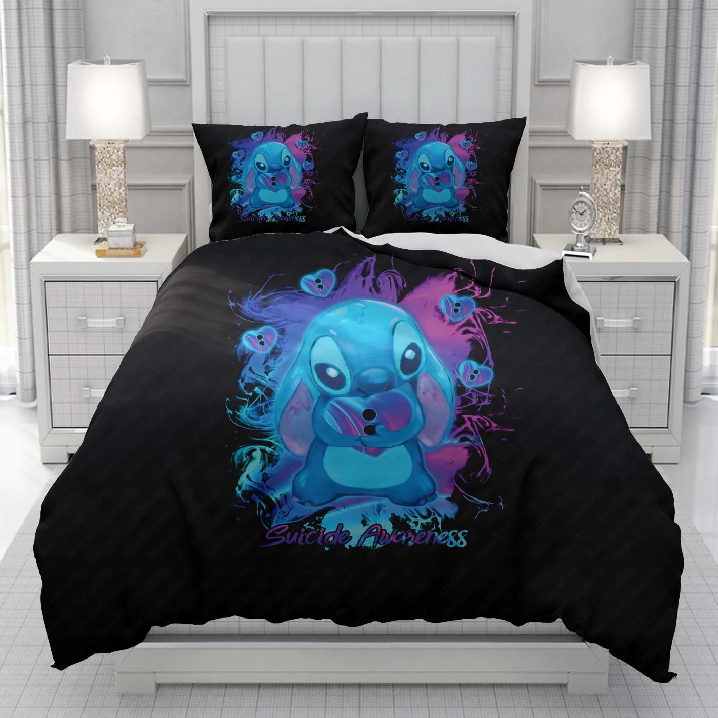 Stitch love Duvet Cover men women/Children KID Printing Disney cartoon Bedding Set  Comforter Bed Soft Comfortable dropshipping