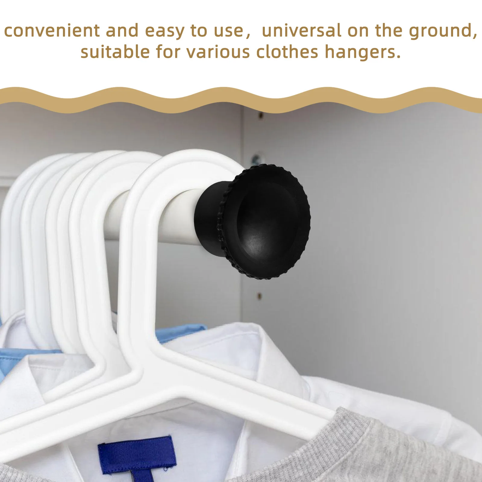 

2pcs Black End Caps for Clothes Drying Rack Accessories Plastic Stopper Plugs Clothes Rack Parts Sturdy Materials Easy