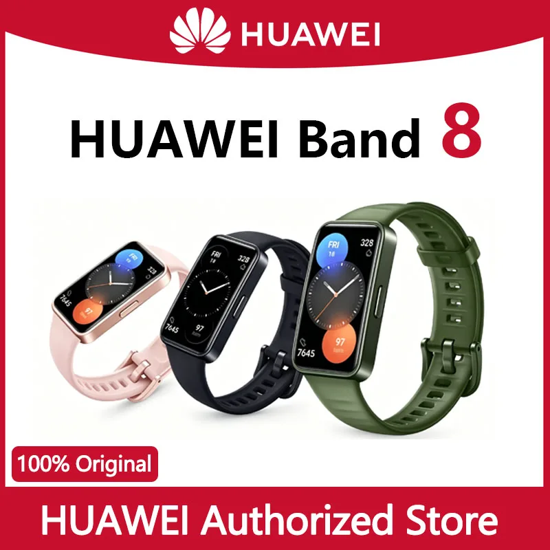 

HUAWEI Band 8 Fitness Wristband Slim Design Waterproof All Day Health Monitoring Smart Band For Men Women