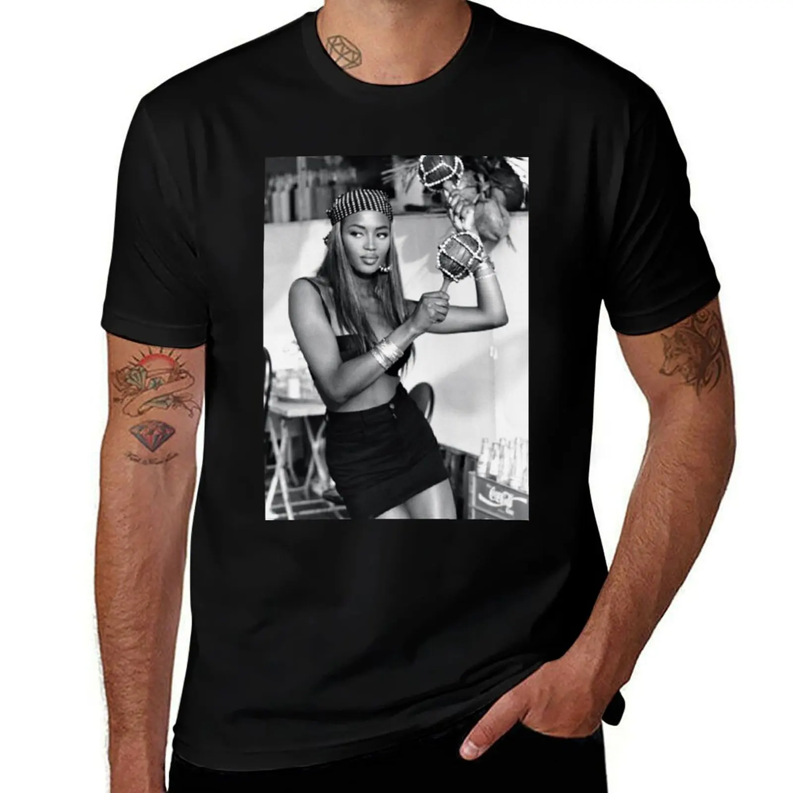 

Футболка Naomi Campbell: 1991, хлопковая футболка, мужские футболки из 100% хлопка, забавная футболка