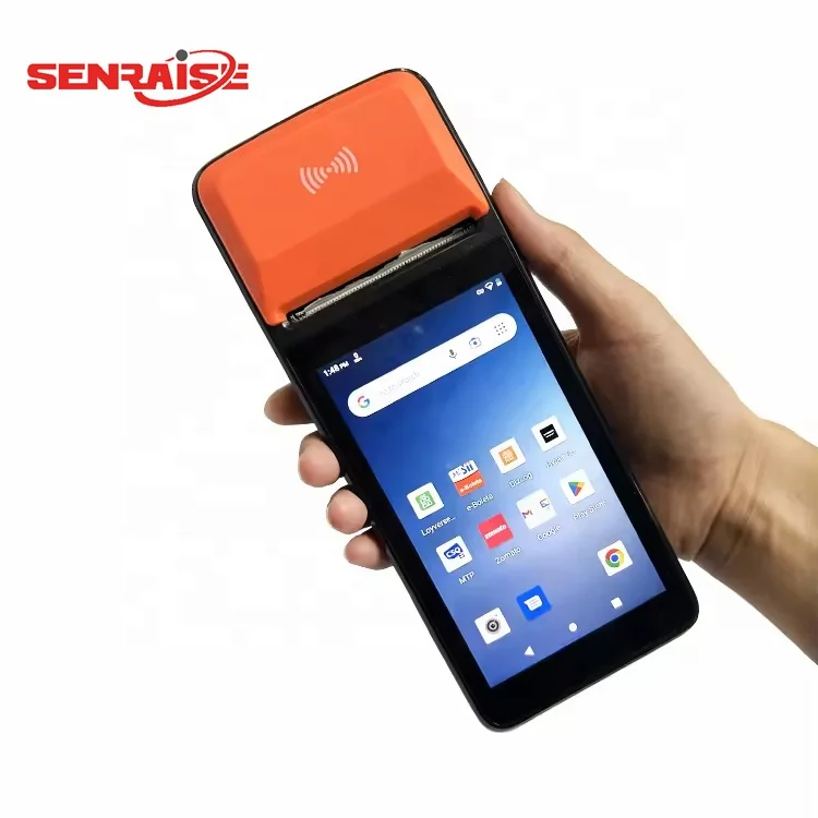 Senraise شاشة 5 بوصة Android 8.1 محطة نقاط البيع المحمولة الذكية مع قارئ NFC
