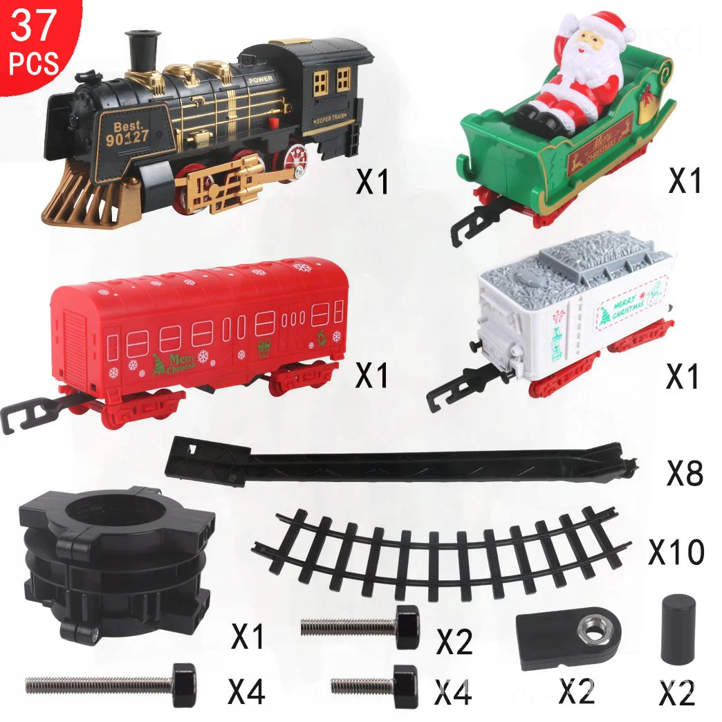 Hanging Christmas Music Light Electric Tree Circumventing Children's Toy Train Remote Control Trackless Toy Car Wholesale