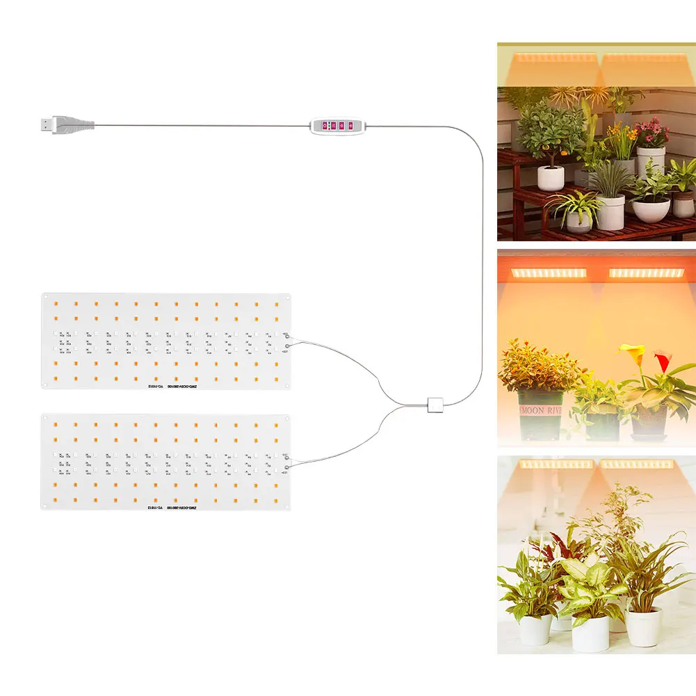 

Ultra-Thin Panel Grow Lights USB Full Spectrum Grow Lights with Timer Plant Grow LED Light Dimmable for Indoor Plants