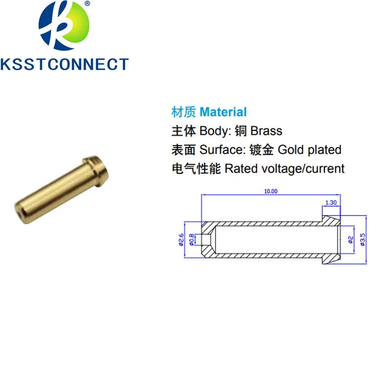 RE-D2 Gold plated 2mm PCB Mounting Socket Uninsulated banana socket 50pcs/Lot