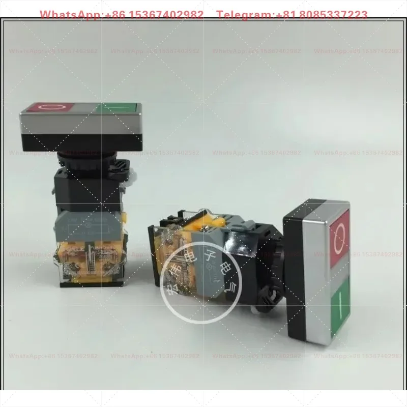 LA115-B8-11RD Illuminated Dual Position Push Button Switch Self Reset Red Green Combo 22mm Mount Hole 10PCS Industrial Control