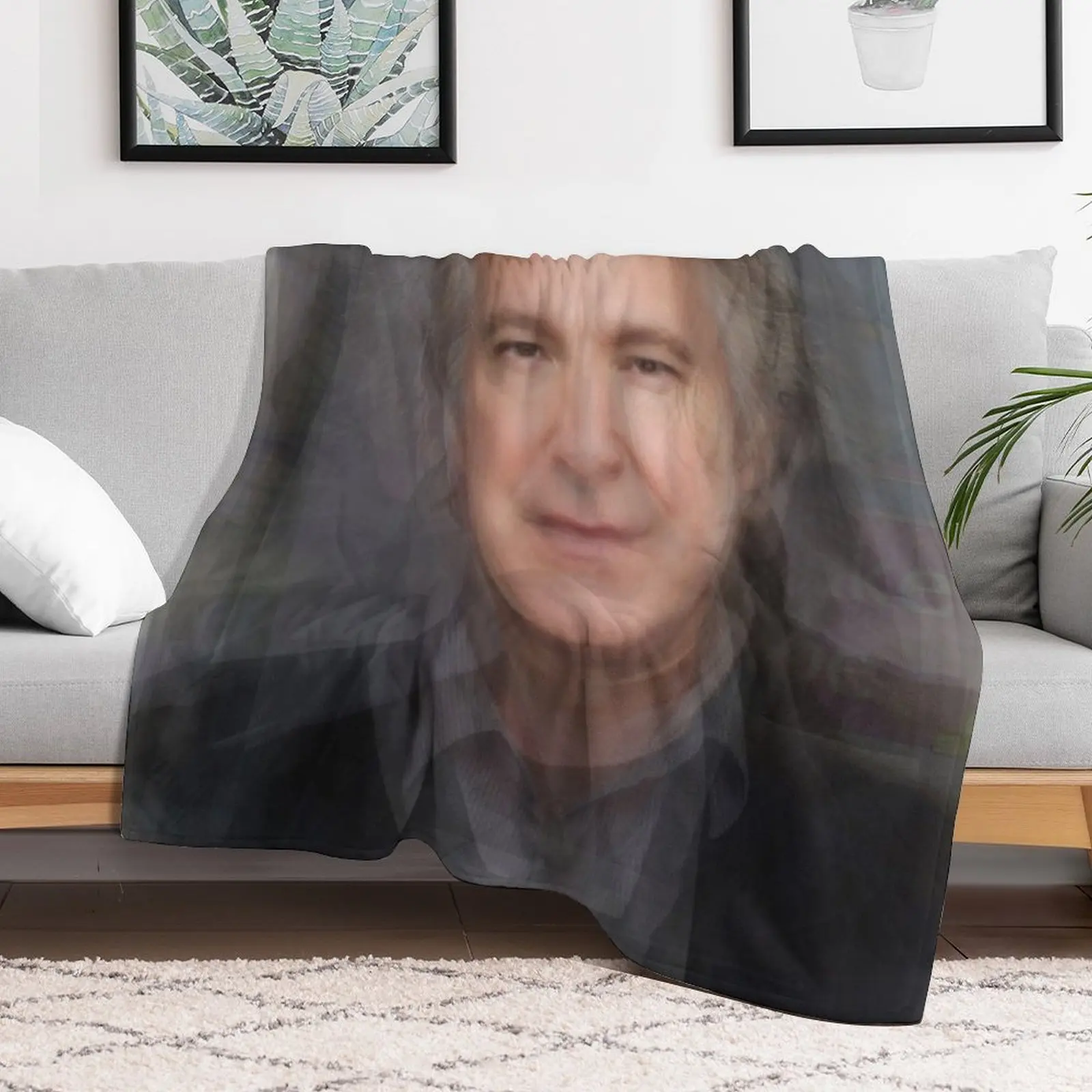 New Alan Rickman Severus Snape Portrait Overlay Throw Blanket halloween Flannel for winter warm for winter Blankets