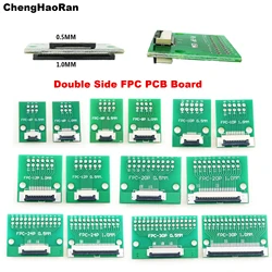 1 pz PCB Double sided FFC FPC 6pin 8pin 10pin 12pin 20pin 30pin 24pin connettore di trasferimento 2.54 adattatore 1mm 0.5mm passo 6P 8P 10P