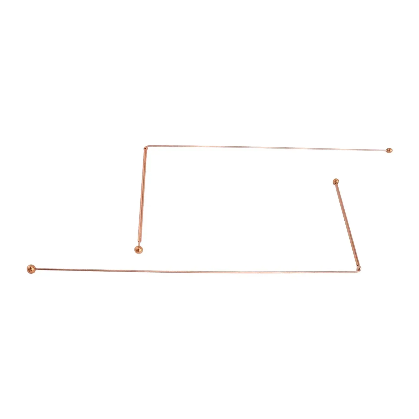 2 Pcs Sticks Detector Rod Copper Probe Double Round-ball Head For Water Treasure Finding Metal Probing Tool Measuring Tool