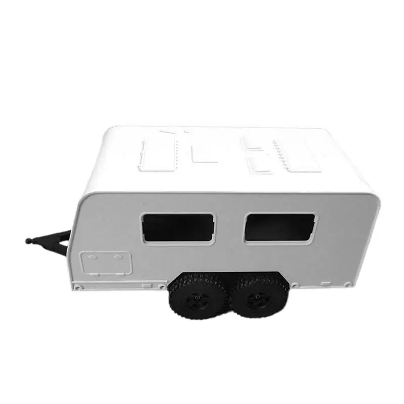 AS96-Simulation RV Trailer Recreational Vehicle Model For 1/16 1/18 RC Crawler TRX4M Upgrade Part