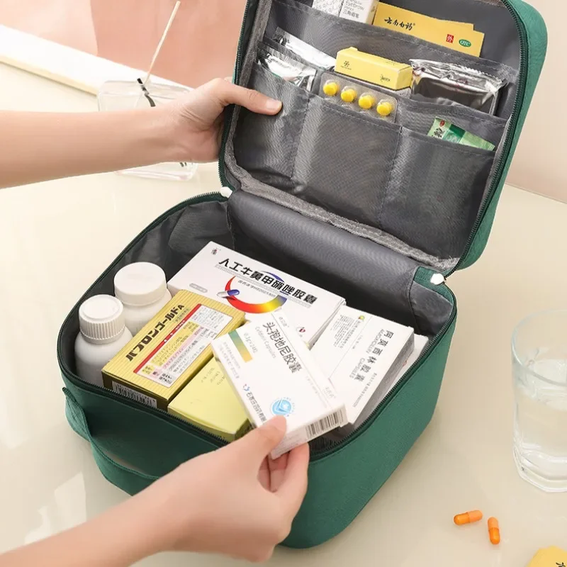 حقيبة طبية كبيرة للسفر مجموعة الإسعافات الأولية حقيبة طبية حقيبة تخزين محمولة مجموعة الحبال صندوق دواء للتخييم في حالات الطوارئ في الهواء الطلق