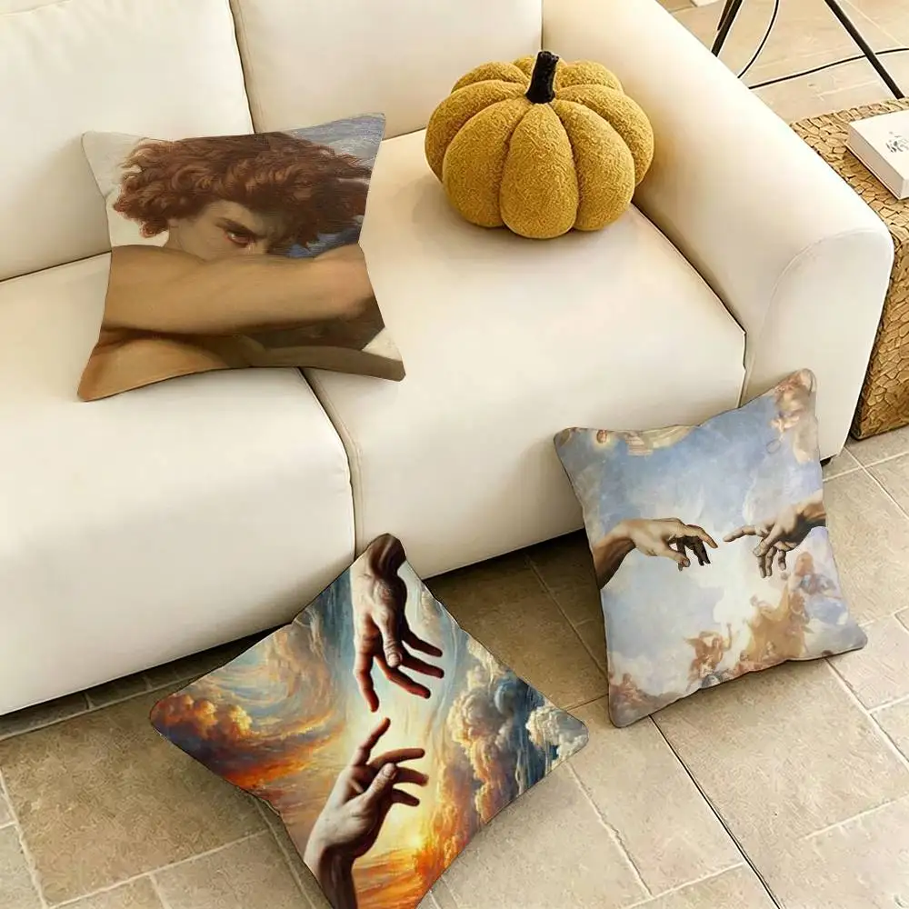 

Fallen Angel Alexandre C-Cabanel Pillow Case Square Double-Sided Sofa Cushion Cover Bedroom Bedside Pillow Gift