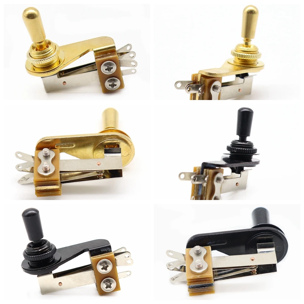 3 Way Guitar Switch Metal Guitar Pickup Selector Toggle Switch Metal Tip L Type for Electric Guitar