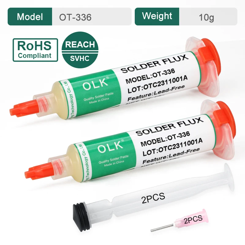Olk SMD Flussmittel PCB Reparatur Lötflussmittel No-Clean Lotpaste Schweißen Advanced Oil Flux für Schweißfett 10cc Lötreparatur
