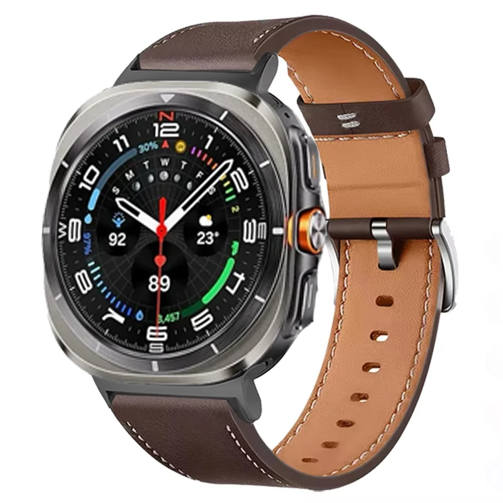 Lederarmband für Samsung Galaxy Watch 8 Ultra 2025 Band Correa für Galaxy Watch 7 Ultra 47 mm Armband Ersatzzubehör