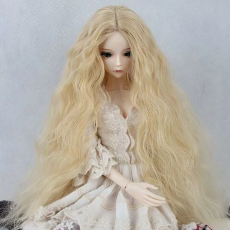 1/3 1/4 1/6 Doll's Wig for 30/45/30cm Bjd Doll Split Long Curled Hair Girl Toys Dress Up Play House Doll Accessories, No Doll