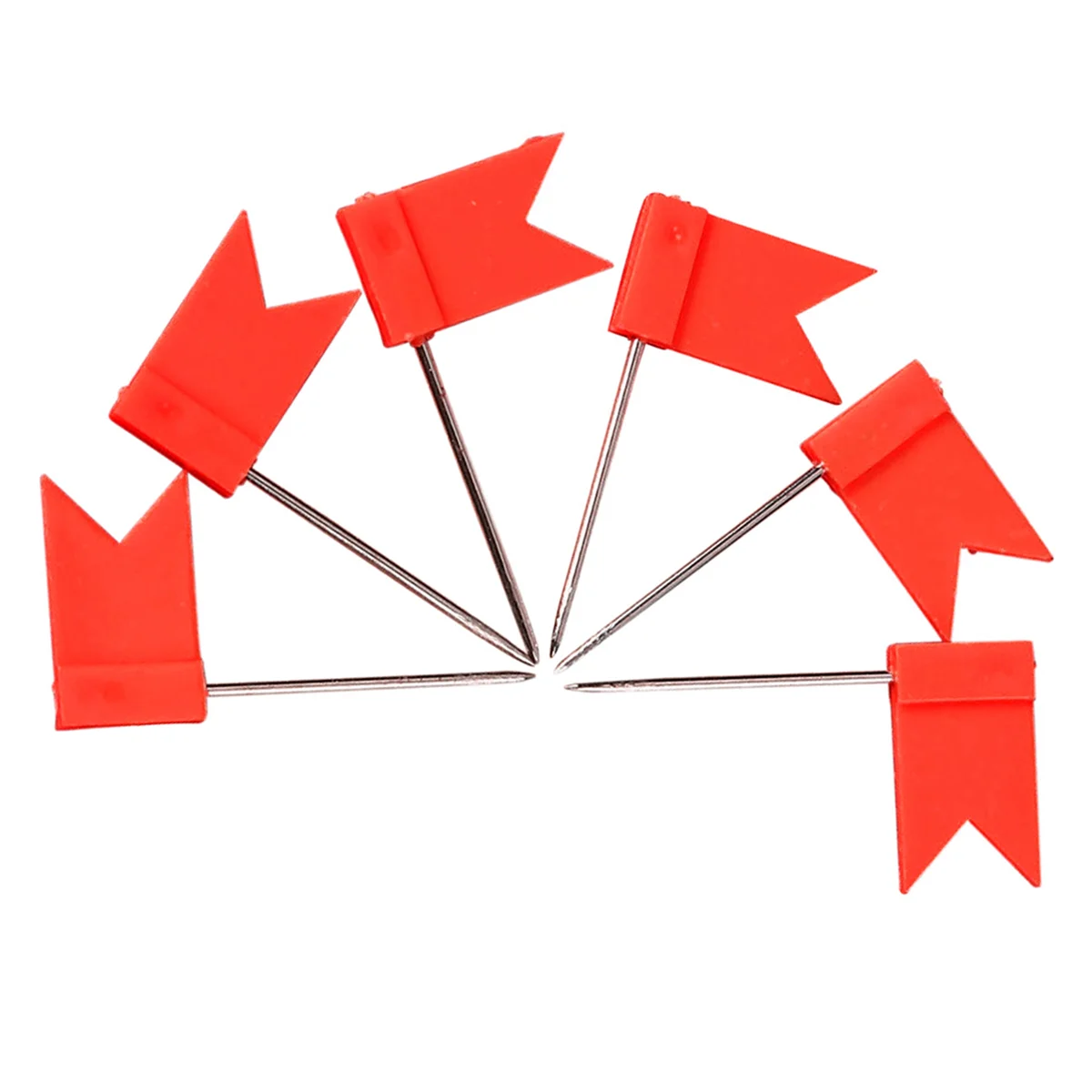 Solid 200 Flag Shape Map Pins Cork Notice Board Drawing Pins Push Pin Red