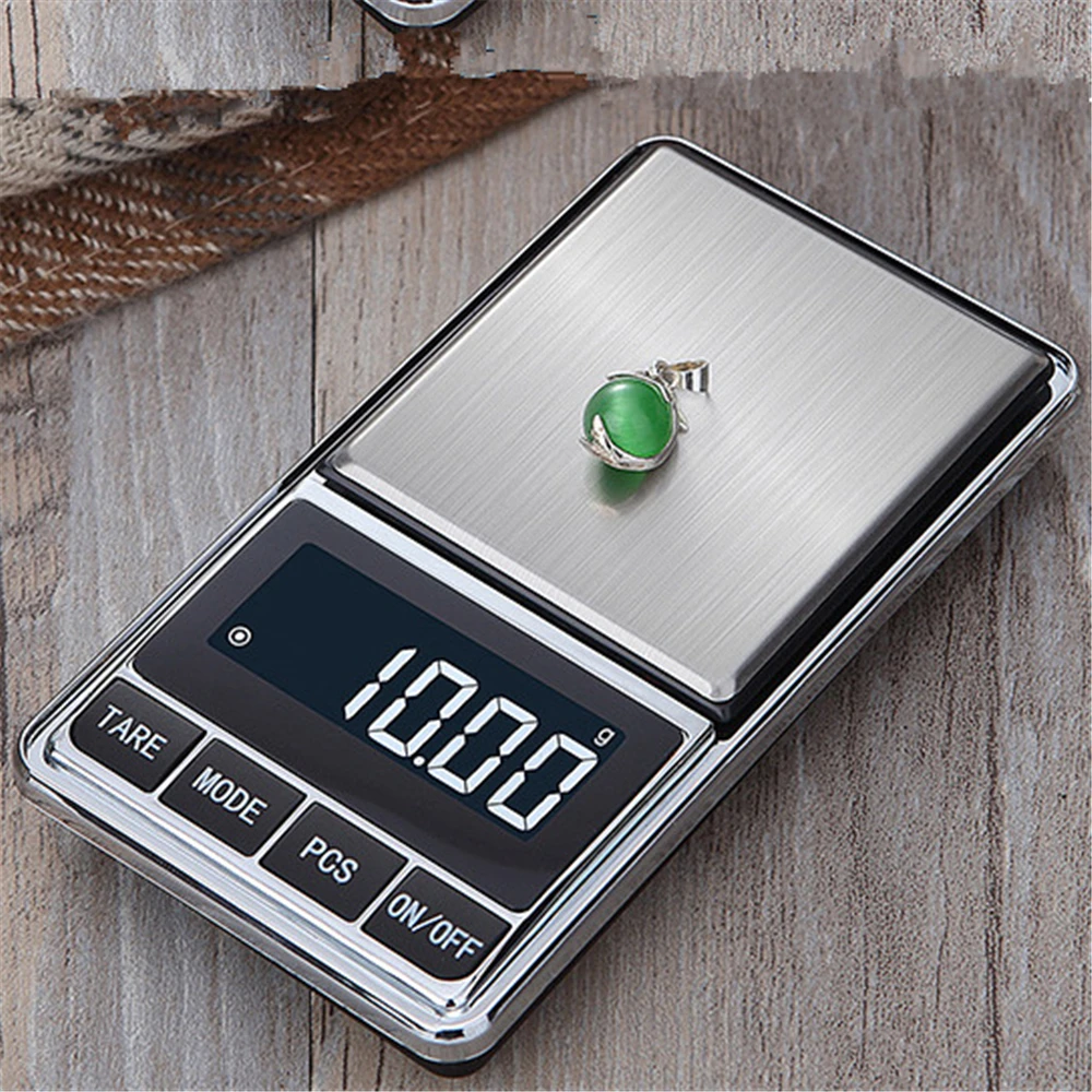 0.01g Electronic Digital Scale Portable Mini Scale Precision Professional Pocket Scale Milligram 500/200G Calibration Weights