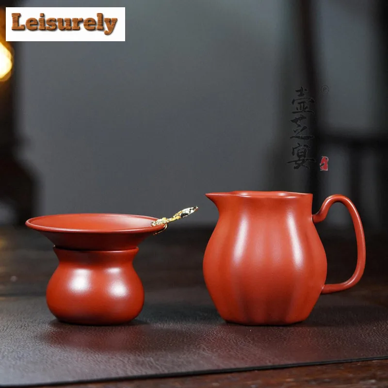 

Yixing Purple Clay Tea Pitcher Divide Tea Cha Hai Dispenser Raw Ore Dahongpao Justice Cup Tea Strainer Kung Fu Tea Fair Mug Gift