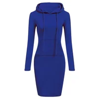 Ladies Dress Autumn Women Hooded Dresses Hoodies Women Sweatshirts Women Hoodies Dress Tops Ladies Clothing 2