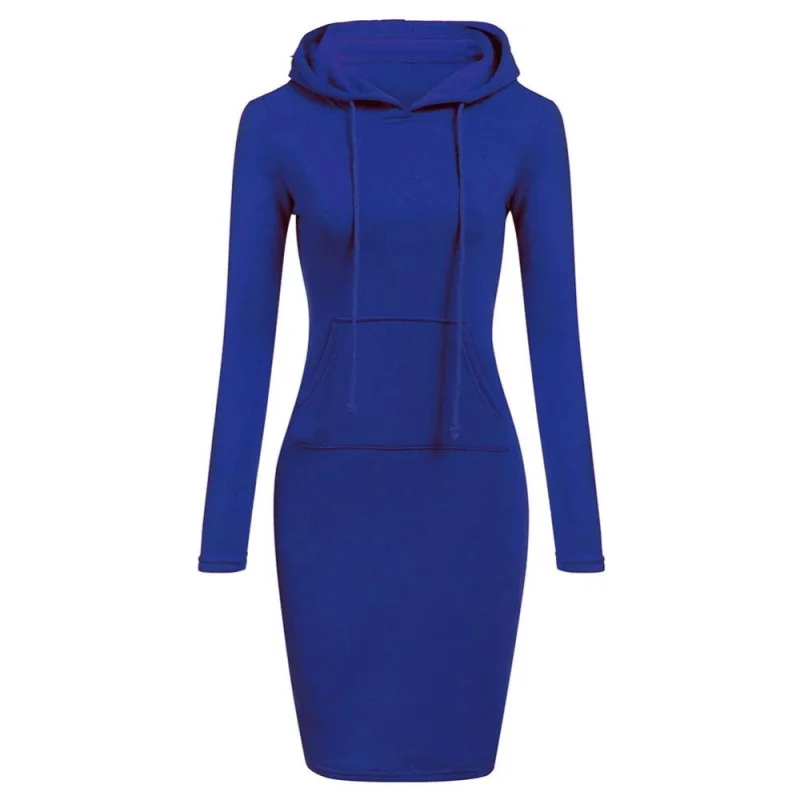 Vestido de Mujer para Otoño con Capucha, Sudadera Femenina, Tops de Vestir para Dama 2