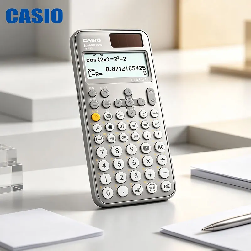 Casio FX-991CN CW/999CN CW Compact slide cover protective scientific calculator with high-definition natural input display