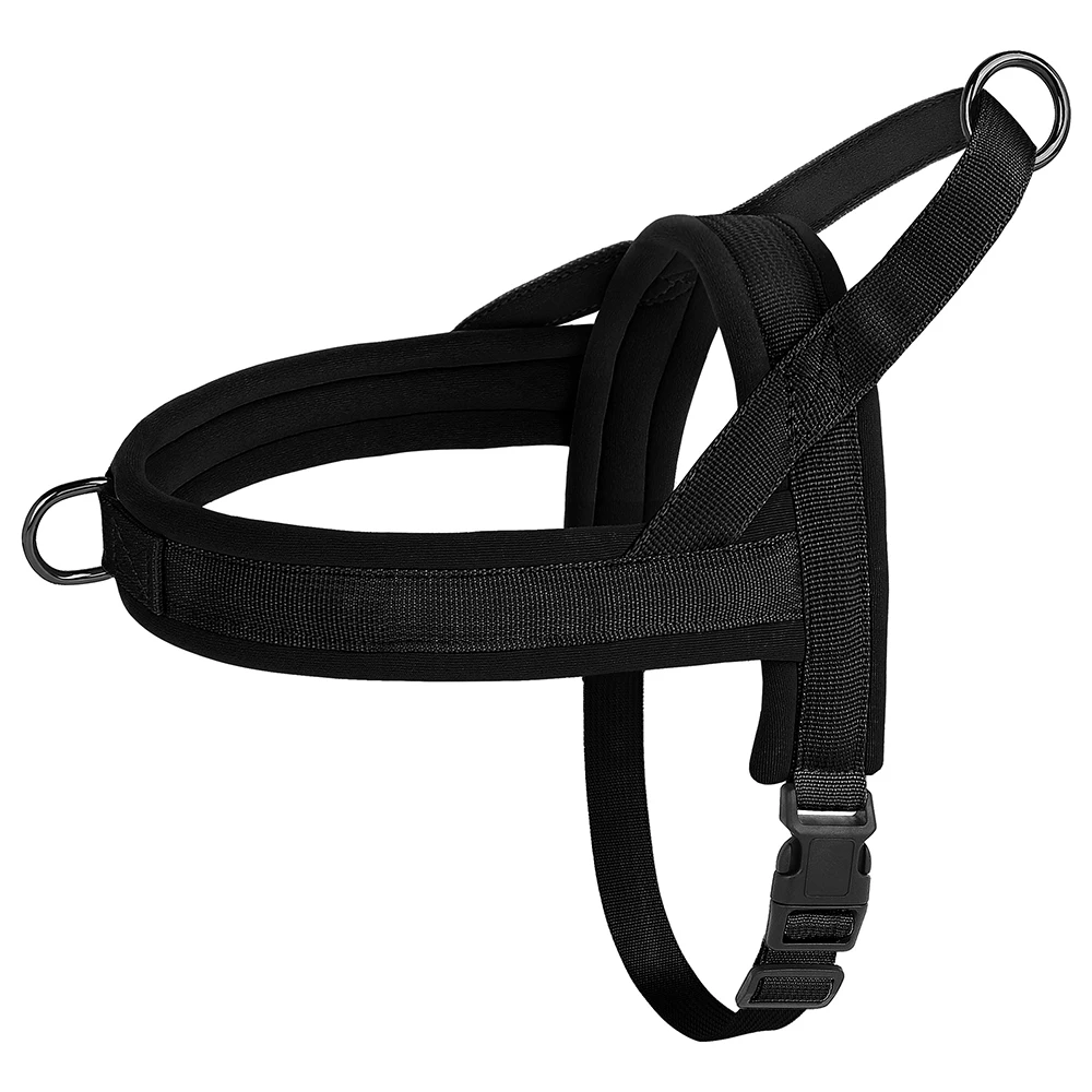Weiches, nicht ziehendes Geschirr für kleine und mittelgroße Hunde, Nylon, Pitbull-Hunde-Welpengeschirr, gepolsterte Haustierweste, verstellbar für kleine Hunde, Chihuahua, Mops – Detail 6