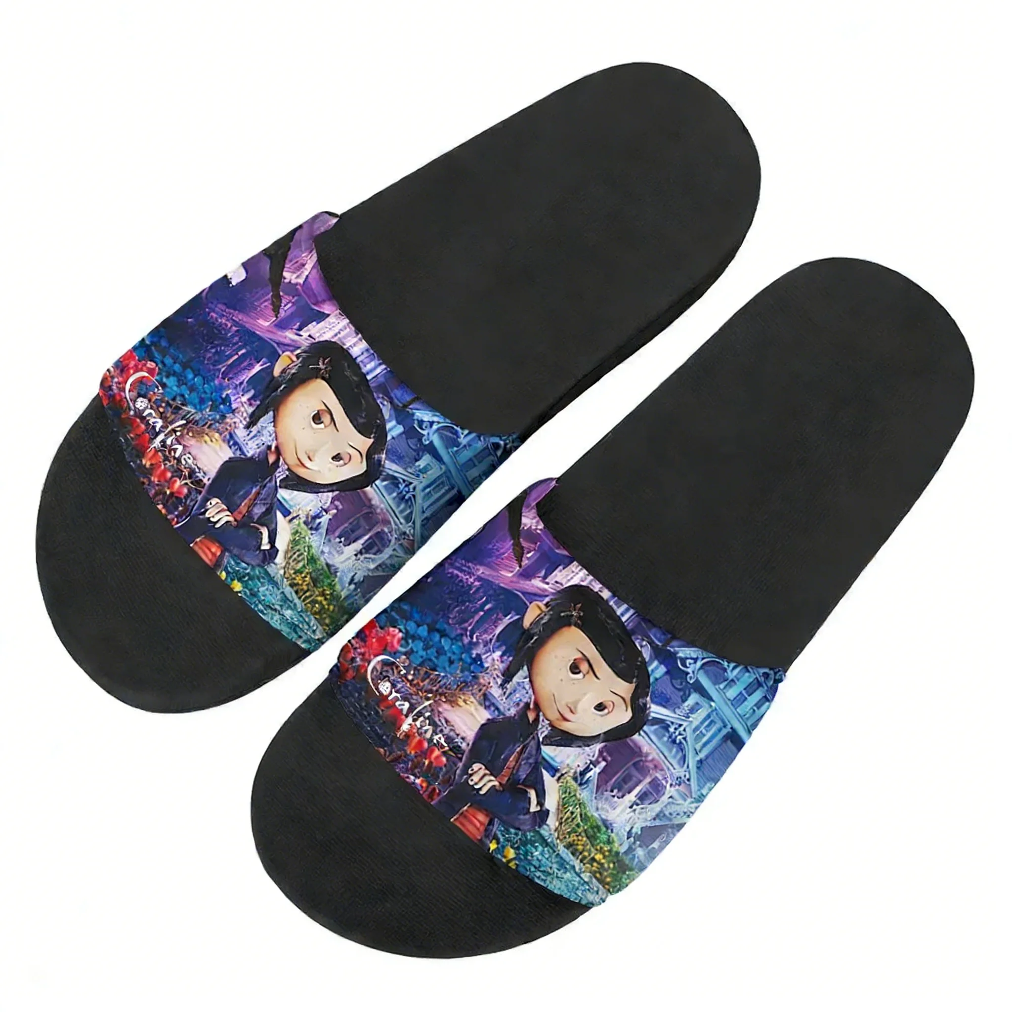 

Coraline Flip Flops Home Slipper Mens Womens Teenager Family Slippers Fashion Bathroom Pool Casual Sandals Custom Made Shoescust