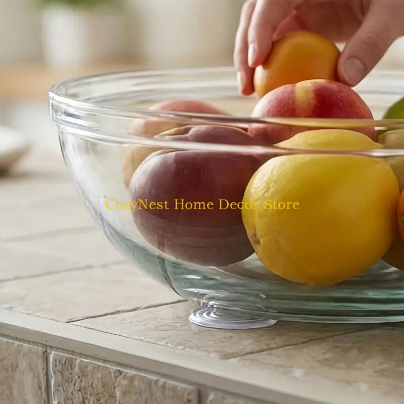 92MF 60Lots Clear Glass Kitchen Board Rubber Pad Transparents Glass Chopping Board Nonslip Feet for Secure Chopping and Dicing
