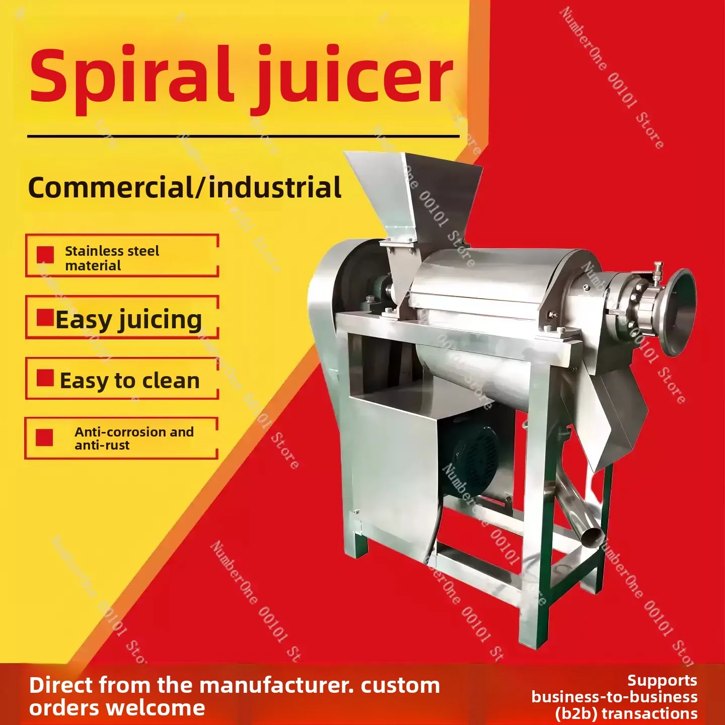 500kg Industrial Cold Press Ginger Juice Machine Screw Press Juicer Equipment Watermelon  Juice Extractor Machine