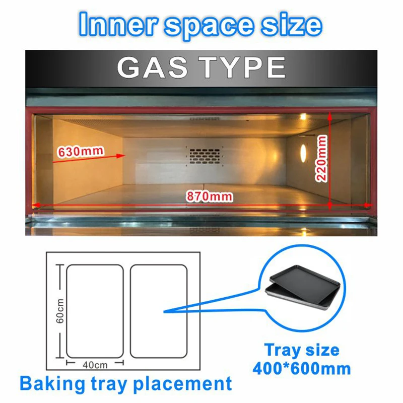 Commercial Bakery Baking Oven Machine 2 Deck 4 Trays Gas/Electric Bread Making Deck Oven For Hotels And Restaurants