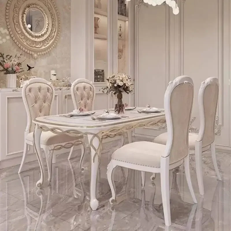 Minimalist Vintage Kitchen Table Beige Unique Nordic Modern Kitchen Table Marble Luxury Space Muebles Para Hogar Furniture Home
