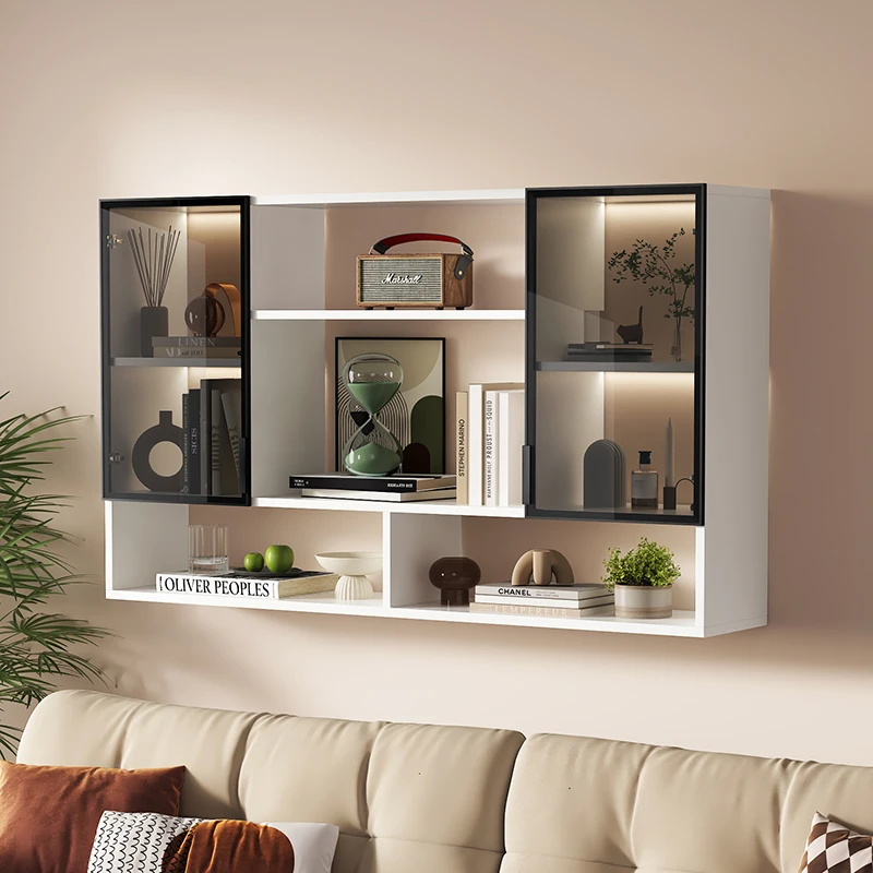 

Wall glass door bookshelf shelf living room hanging cabinet sofa decorative cabinet dining room wall wine cabinet locker