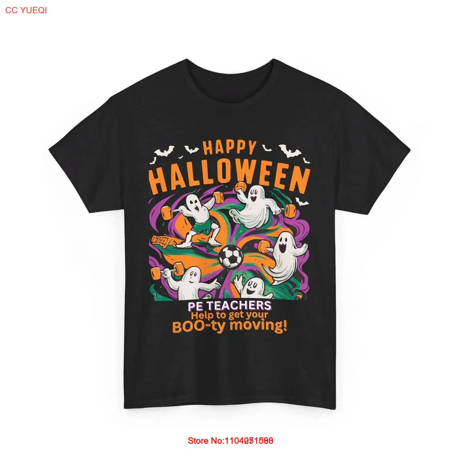 Happy Halloween - Physical Education (PE) Teacher - Unisex Heavy 100% Cotton Tee