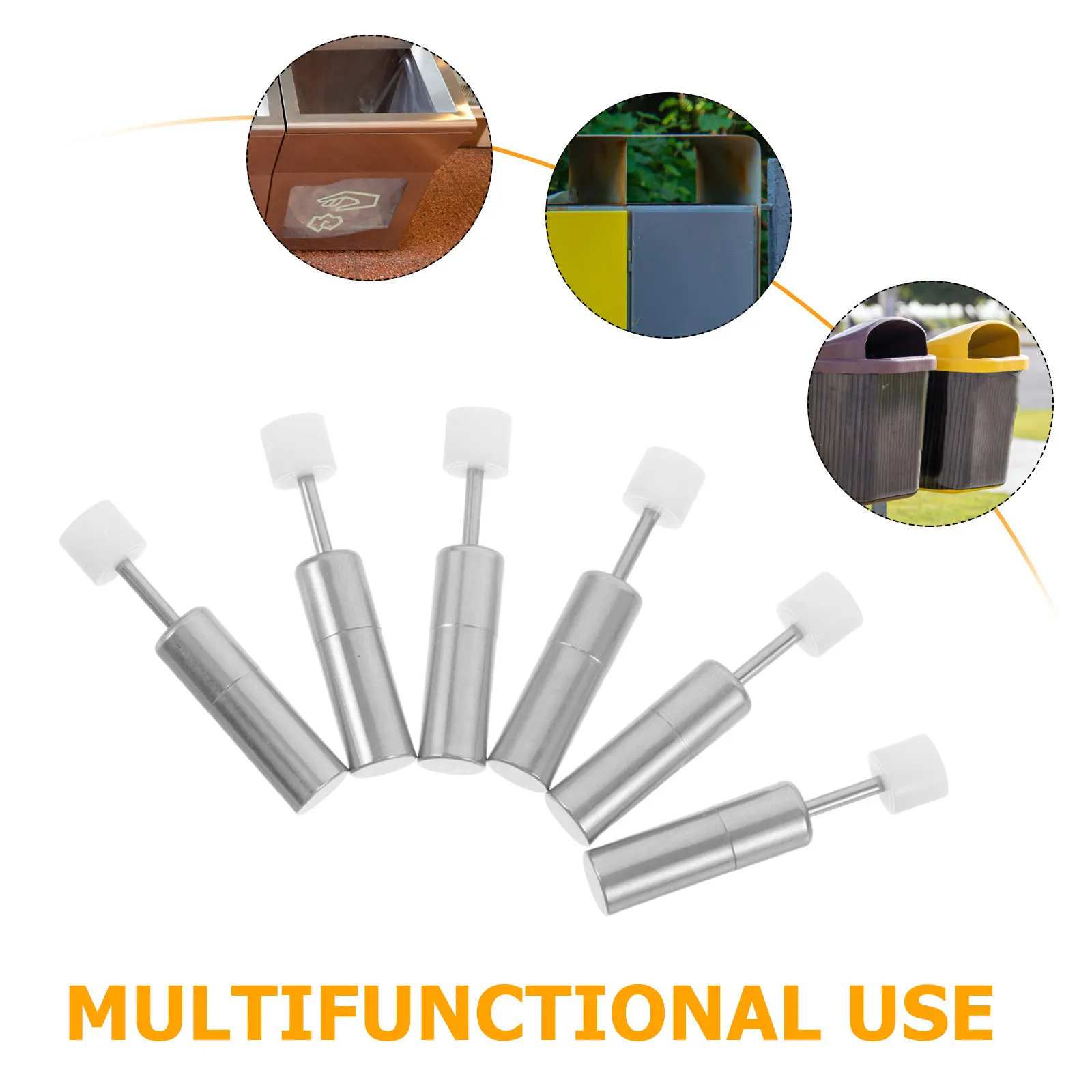 10Pcs Garbage Can Lid Damper Silent Close Mechanism Universal Soft-Close Piston Hydraulic Trash Can Lid Replacement Stainless