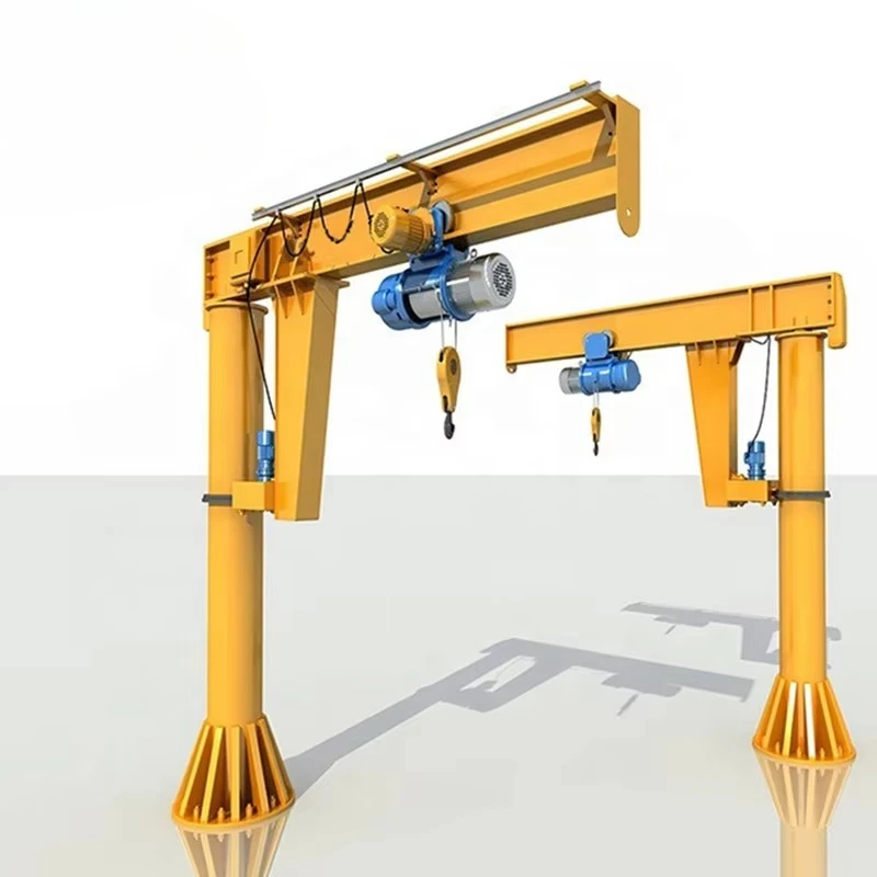 Floor Mounted Motorized Fixed Pillar 3T  5T Freestanding Rotating Column Post Grua Pluma De Brazo Oscilante Swing Arm Jib Crane