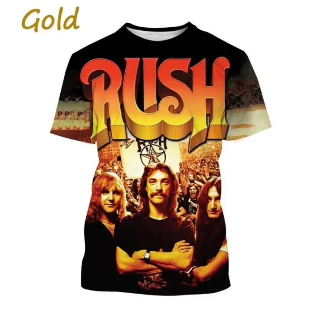 New Rock Rush 3D Printed T-shirts Summer Men Women Hip Hop Trend Short Sleeve TShirt Street Loose Casual Oversized Y2k Tops view 6