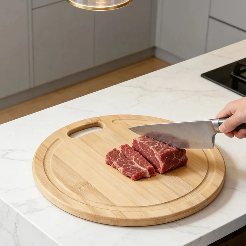 Cutting Board for Kitchen Natural Bamboo Chopping Board Thickened Board Double Sided Food Grade Fruit Meat Chopping Board view 4