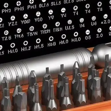 55 in 1 Magnetic Screwdriver Set with 55 Interchangeable Bits for Electronics Repair Aluminum Handle 5.1x3.47x11.2 cm