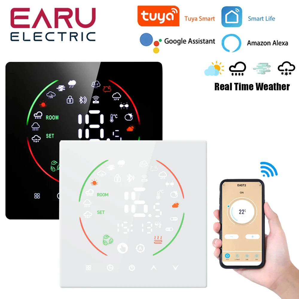 

Tuya WiFi Smart Thermostat Electric Floor Heating TRV Water Gas Boiler Temperature Voice Remote Controller for Google Home Alexa