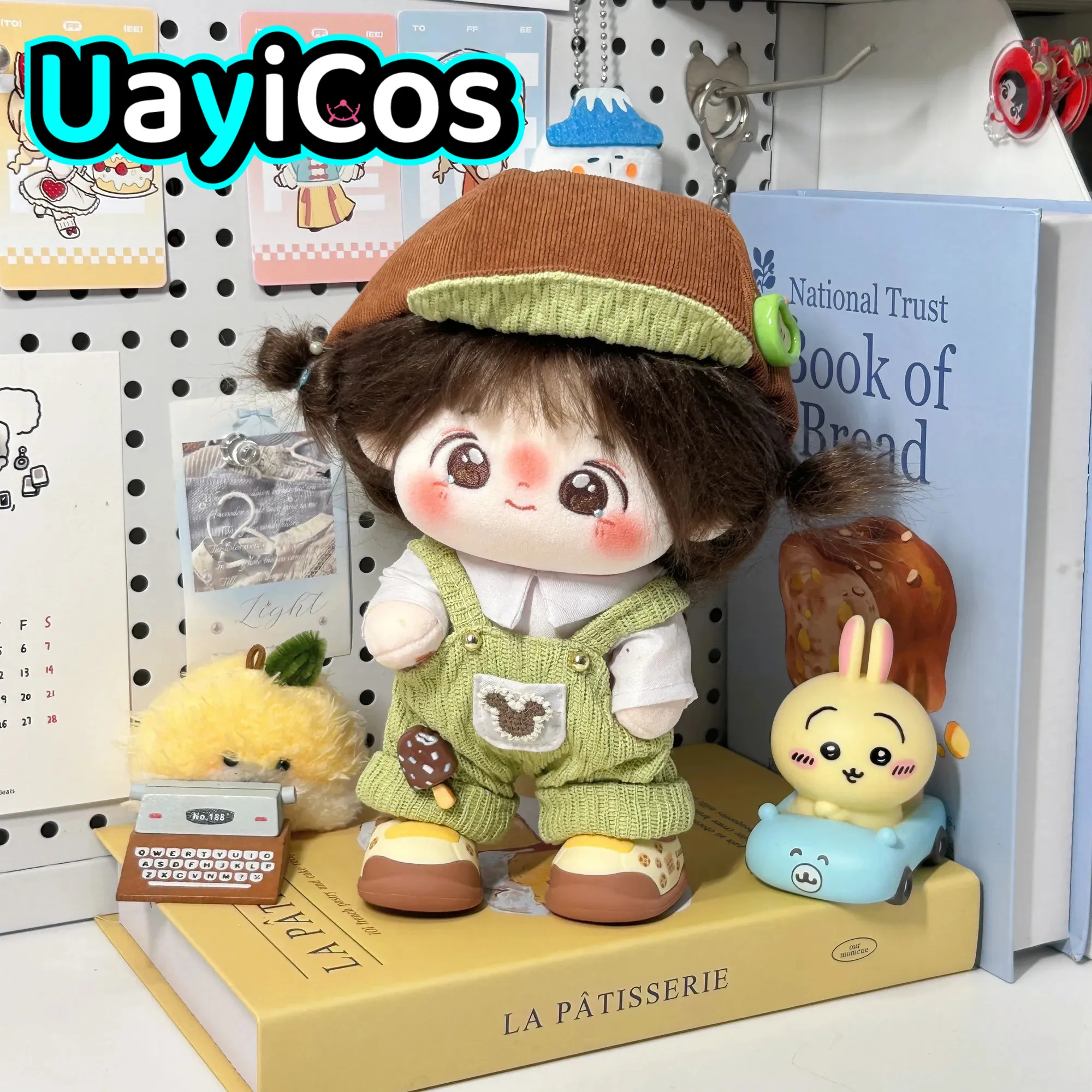 

В наличии 10 см 20 см кукольная одежда зеленое яблоко плечевой ремень брюки одежда костюм мягкие плюшевые аксессуары для кукол аниме игрушки для детей