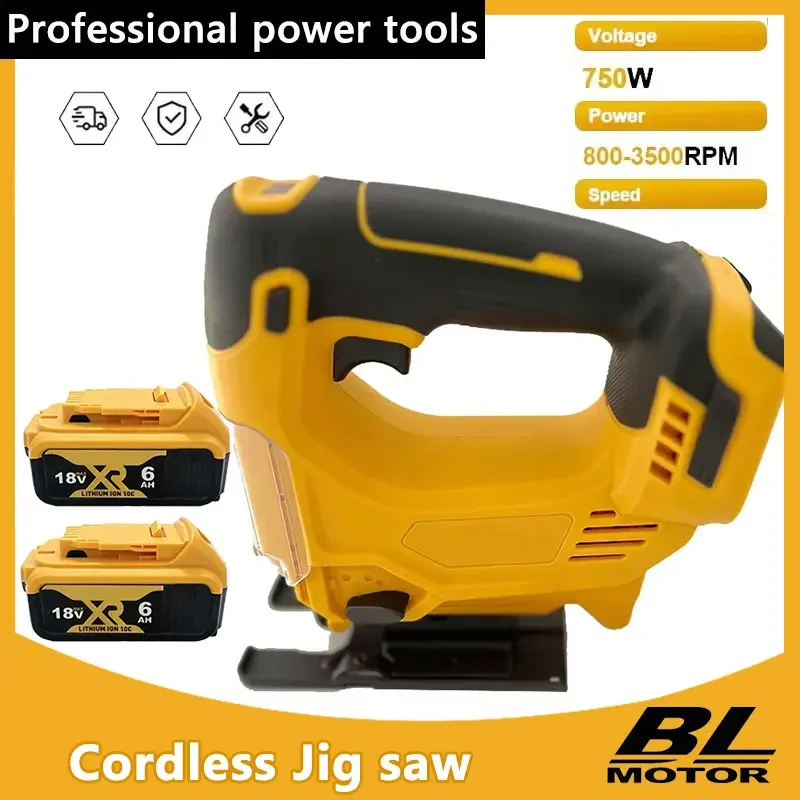 

Portable Cordless Jig saw Electric Tool Woodworking Power Tool Multi-Function Design Compatible Fit Dewalt 18V Battery