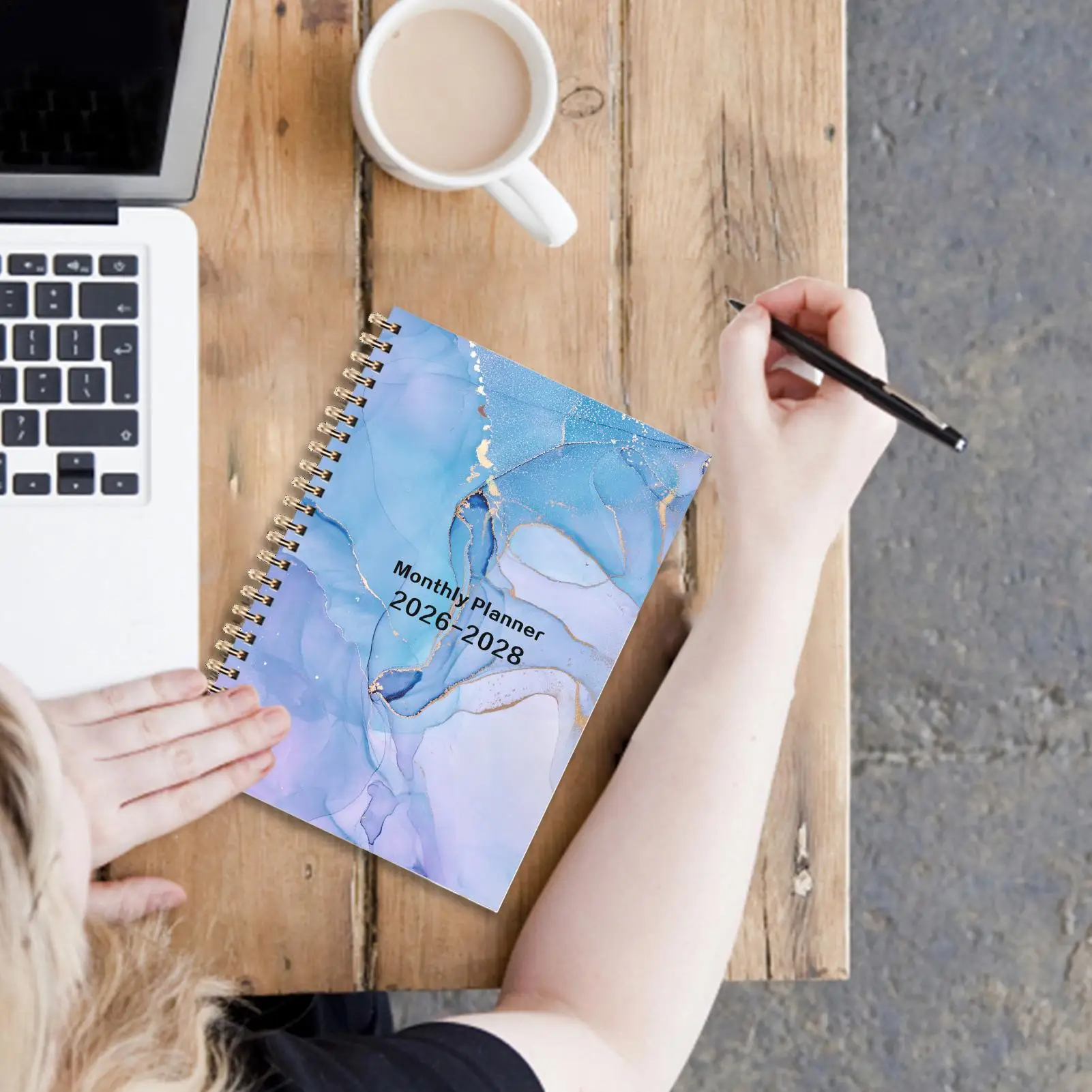 2026-2028 플래너 연간 플래너 코일 바인딩 저널 36개월 탭 포함 학교 대학 직장 비즈니스 작업 가정용