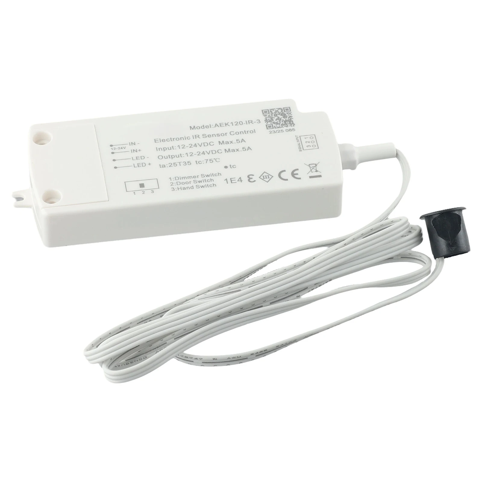 Electronic Infrared Motion Sensor Switch Touchless For 60/120W 12/24V Plastic Kitchen Cabinet Drawers Wardrobes Lighting On/off
