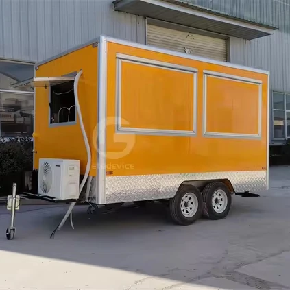 عربة مقطورة للوجبات السريعة للمطبخ الكبير من مصنع فولاي، عربة طعام متنقلة للشارع