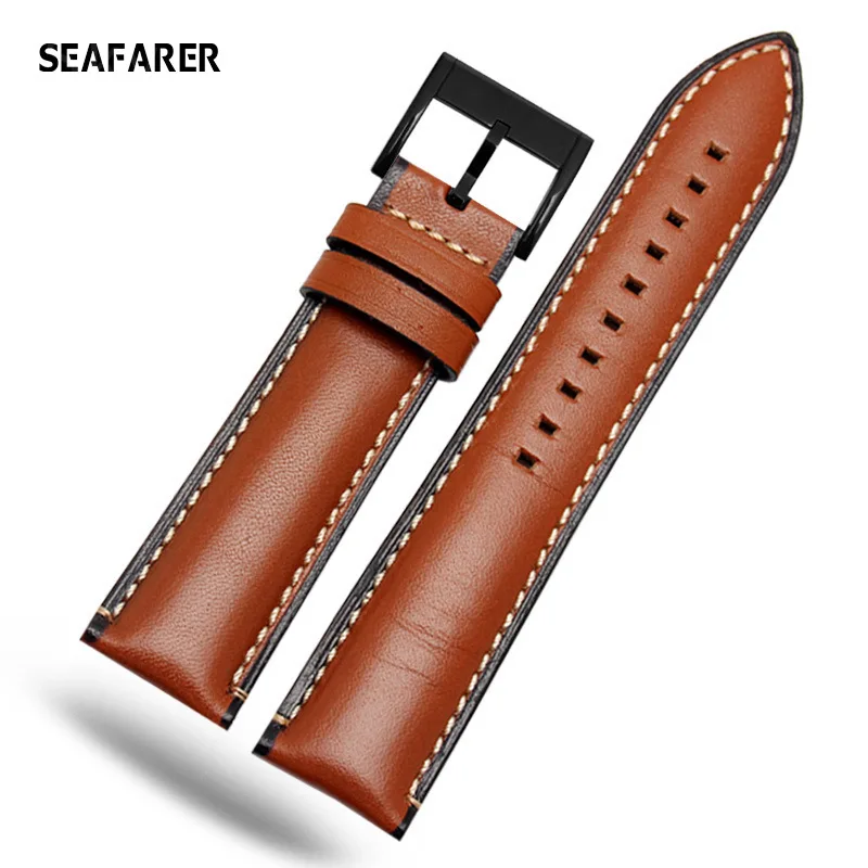 New Genuine leather strap 20mm 22mm 24mm watchband for fossil FTW1114/FS5151 watch leather bracelet with  Quick Release