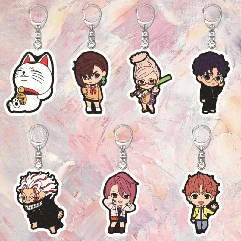 Llavero de acrílico para Dandadan Ken Takakura Seiko Bakeneko, versión Chibi, colgante de acrílico para mochila de estudiante, accesorios, regalo para fans