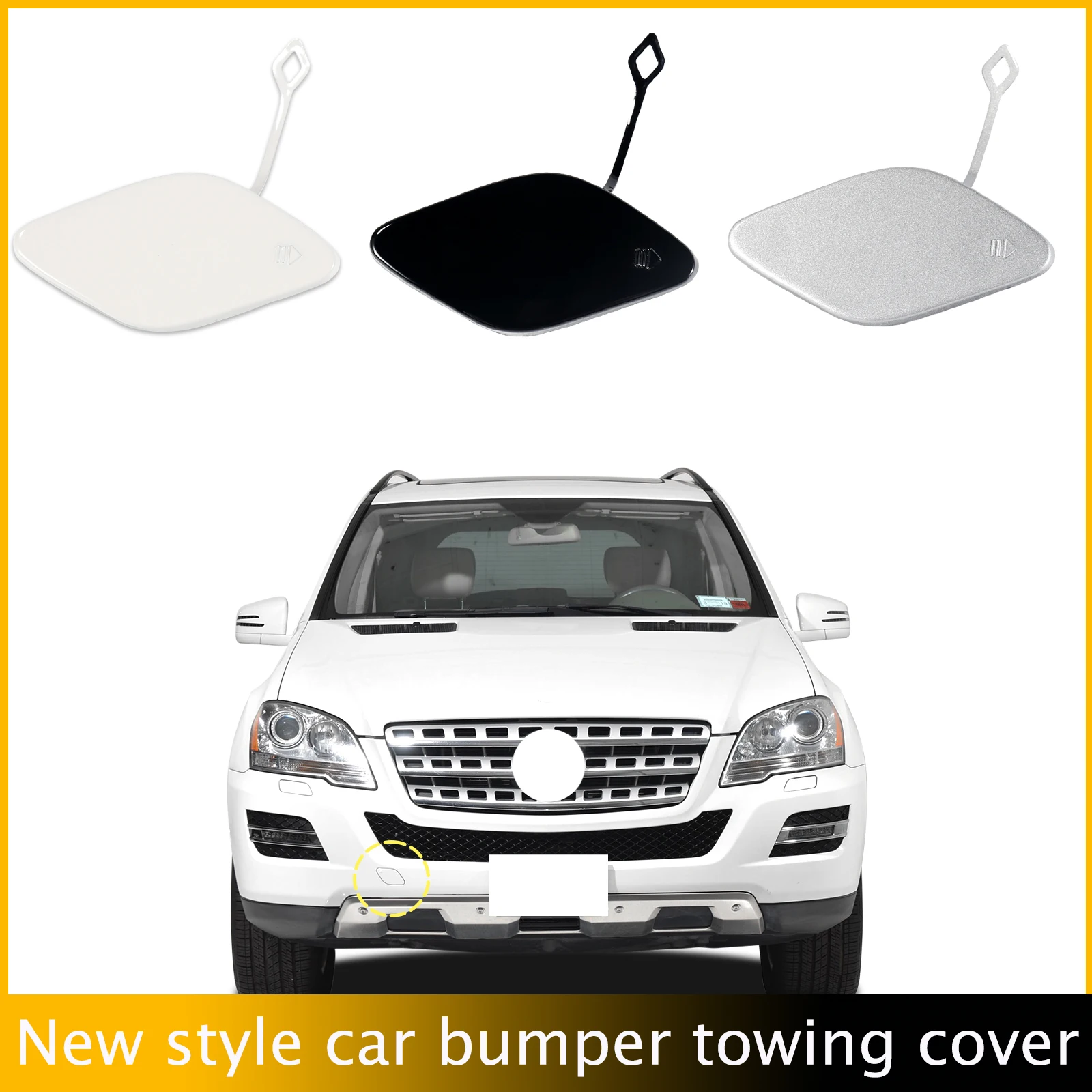 

Front Bumper Tow Hook Cap Towing Eye Cover For Mercedes Benz ML X164 With Standard/AMG Line Package Edition 2008-2011 1648853423